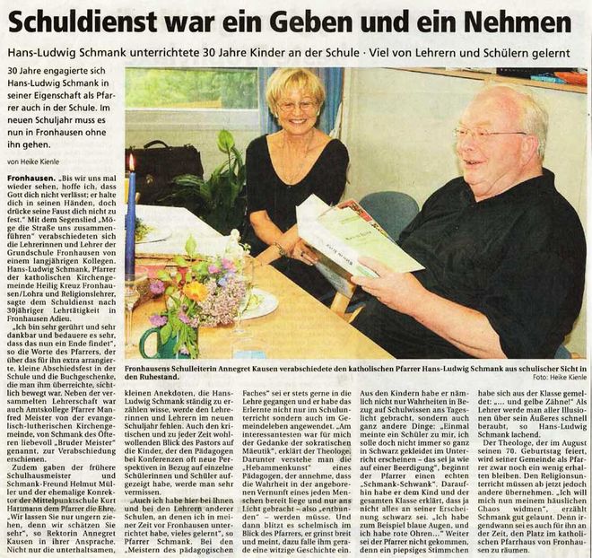 Bericht der Oberhessischen Presse